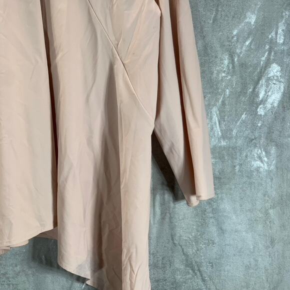 ALFANI Women's Top Prairie Rose Round-Neck 3/4 Sleeve Asymmetrical Hem Top SZ L - Picture 5 of 11